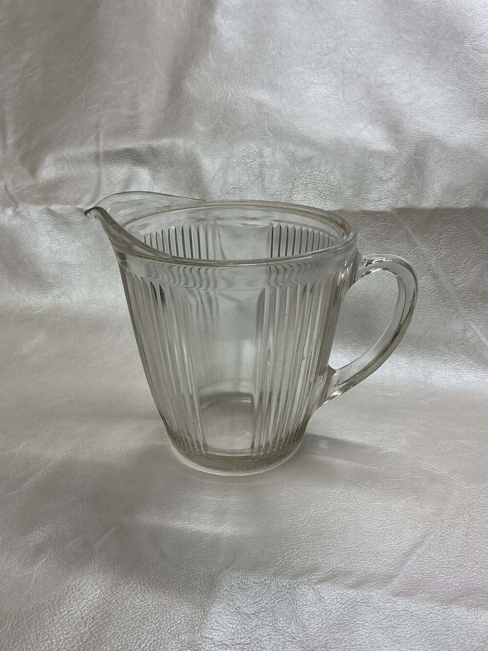 Vintage EKCO Chicago No. 639 Ribbed Clear Glass Pitcher